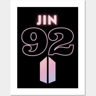 BTS Jin 92: Logo Posters and Art